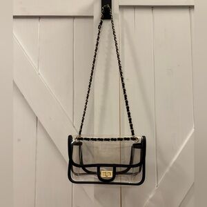 Clear Stadium Crossbody Purse with a Chain Strap